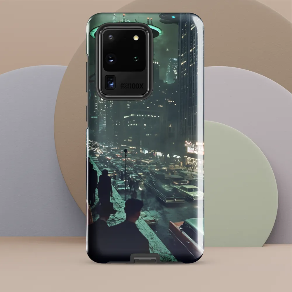 Mysterious Encounters in a Neon City | Phone Case |  S20 Ultra | Tough Case | Glossy