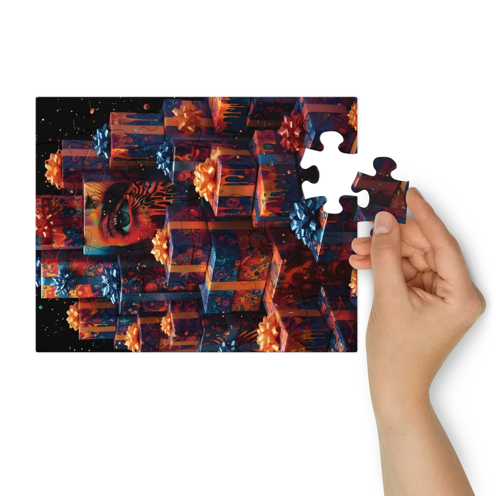 Psychedelic Gift Stack 
 Jigsaw Puzzle in Tin Box