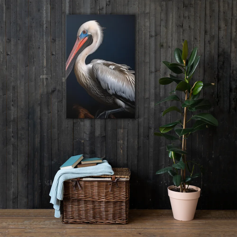 Majestic Pelican Portrait | Thin Canvas | 24″×36″