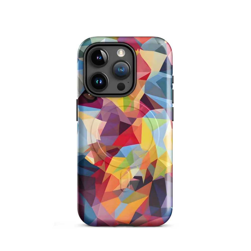 Playful Geometry: The Bear's Face | Phone Case |  15 Pro | MagSafe® Tough Case | Glossy