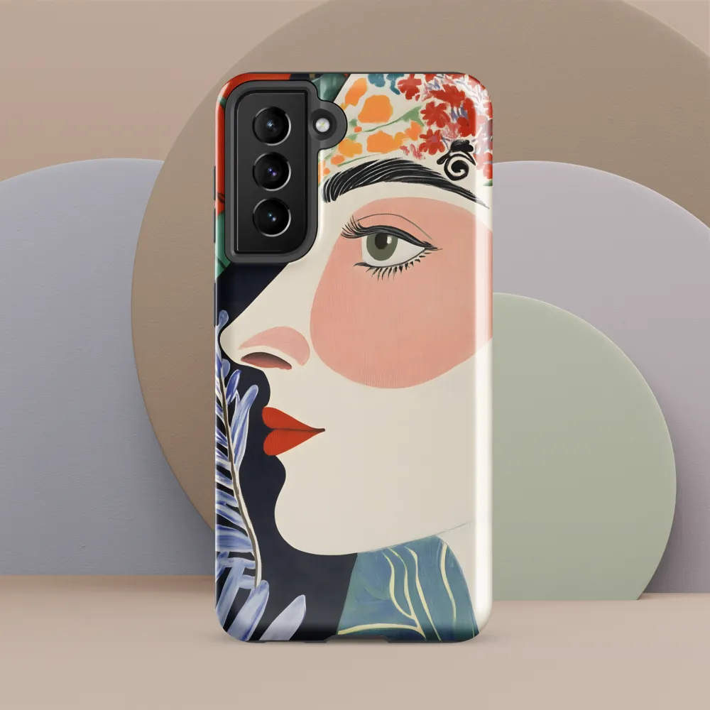 Floral Serenade: A Modern Portrait