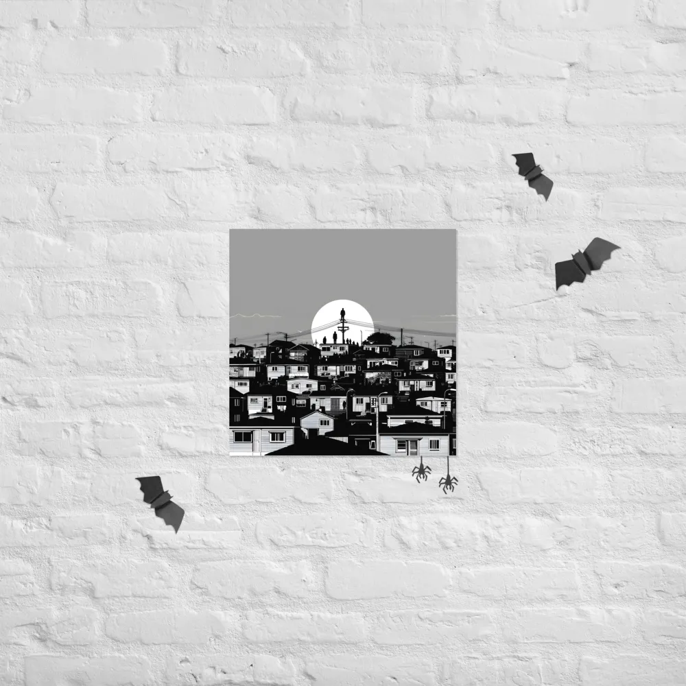 Moonlit Suburb 
 Poster | 18″x 18″