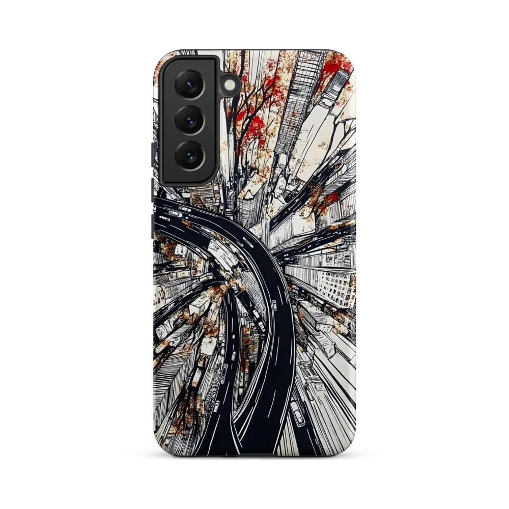 Urban Symphony: Aerial View of Life | Phone Case |  S22 Plus | Tough Case | Matte