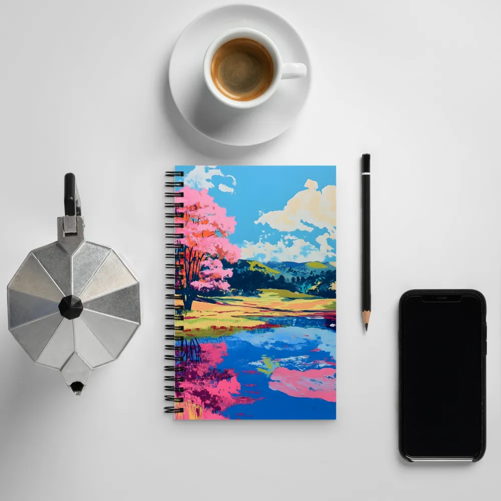 Reflections of a Pink Dreamscape | Spiral Notebook