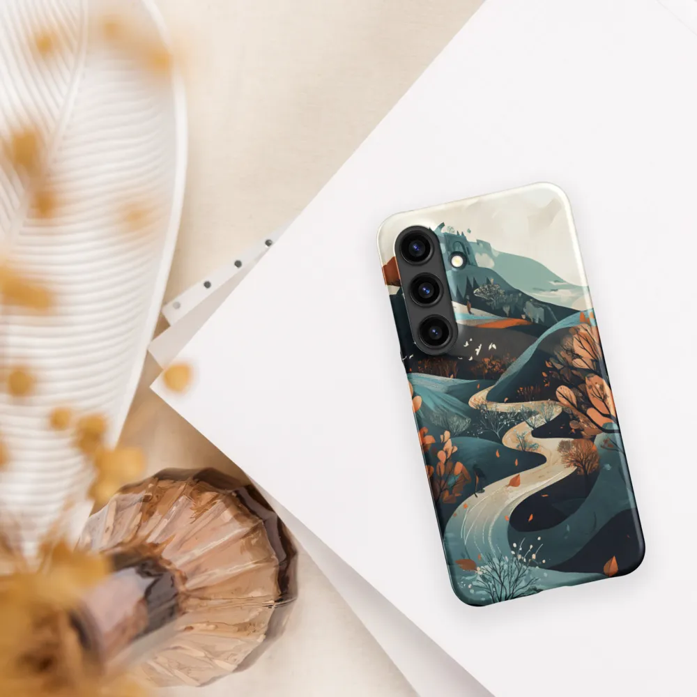 Whispers of Autumn: A Serene Landscape | Phone Case |  S24 | Snap Case | Matte