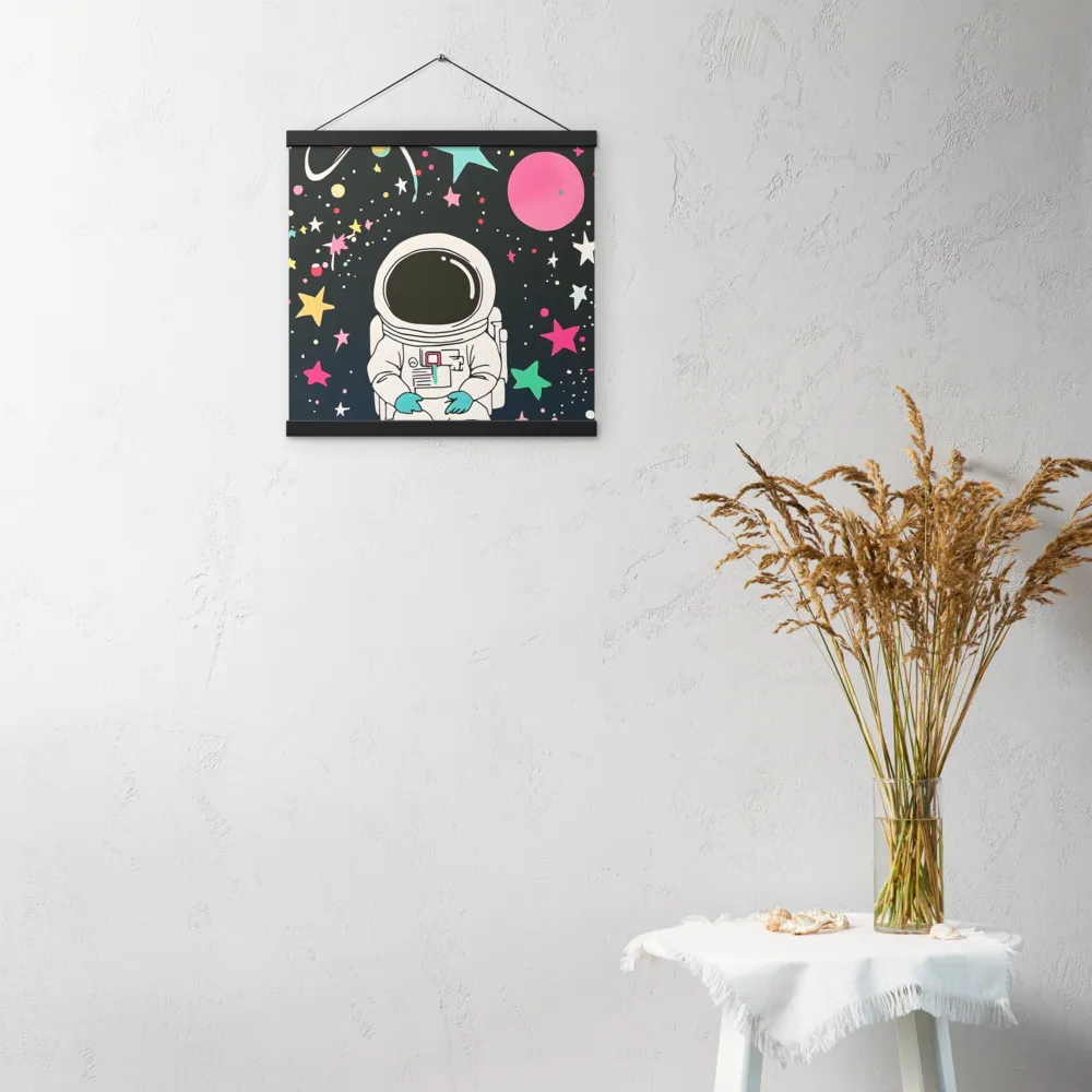 Cosmic Dreamer | Poster With Black Wood Hanger | 16″×16″