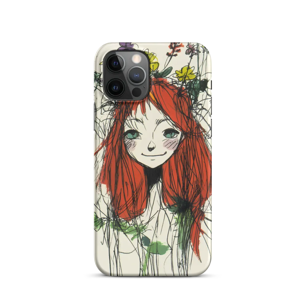 Whimsical Floral Portrait | Phone Case |  12 Pro | Snap Case | Matte