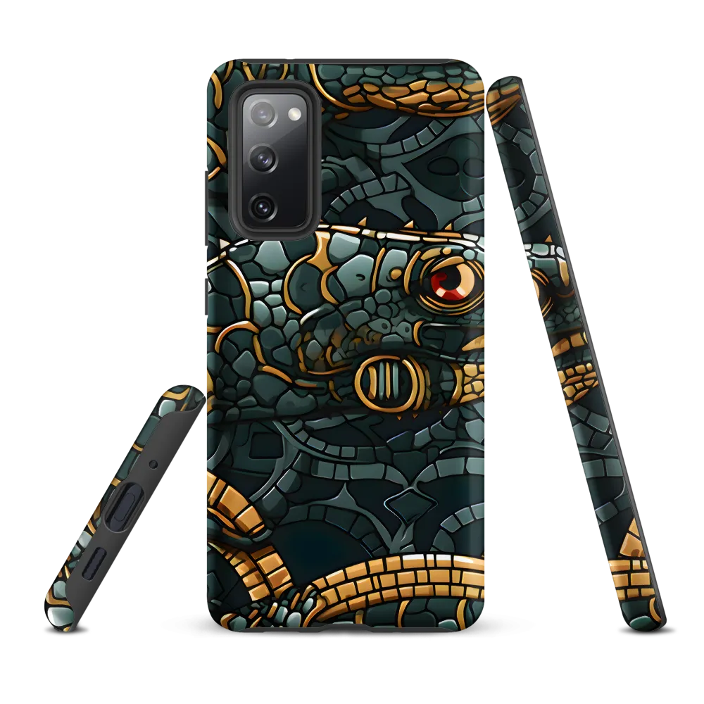 Reptilian Elegance: A Digital Art Nouveau Tapestry