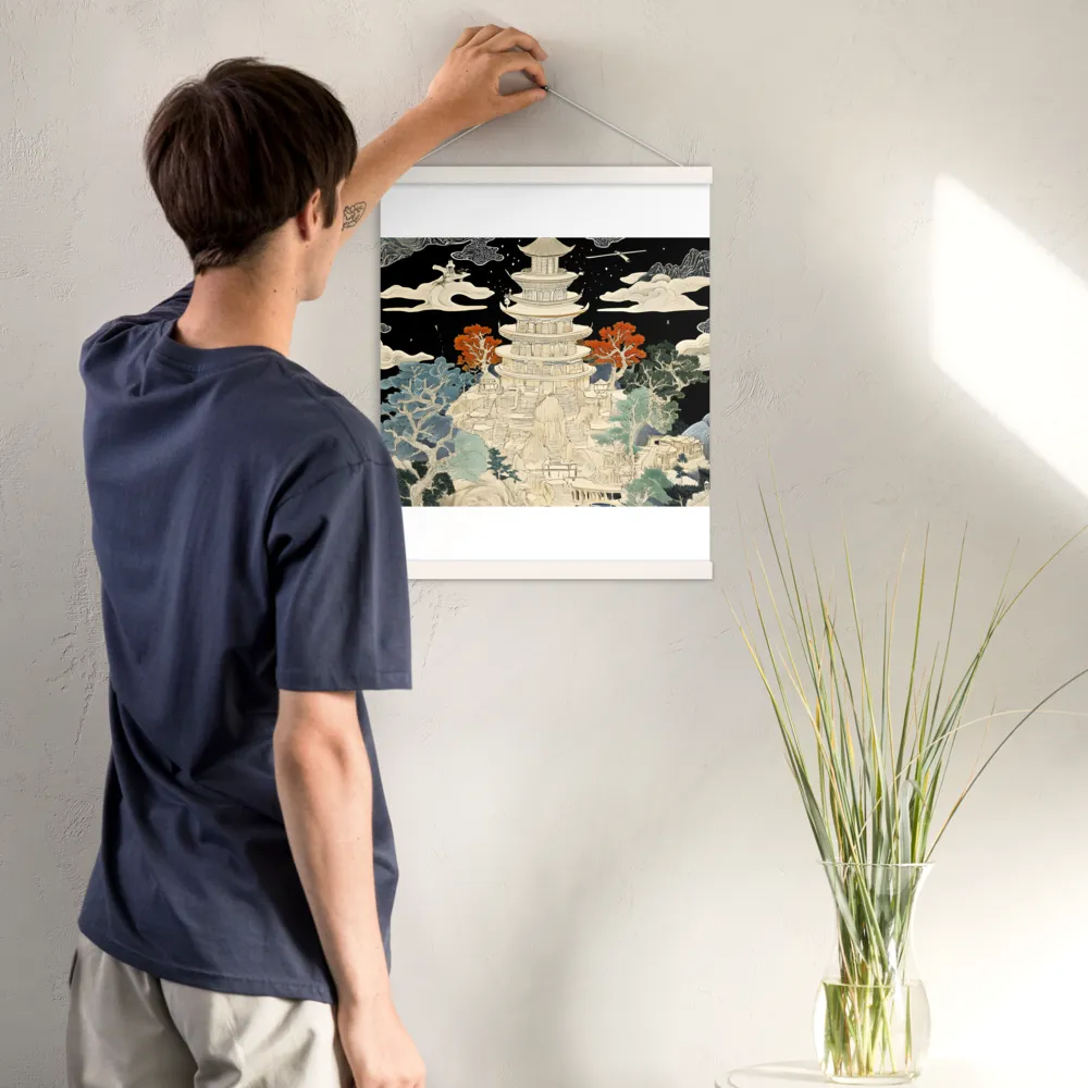 Whispers of the Pagoda | Poster With White Wood Hanger | 16″×20″