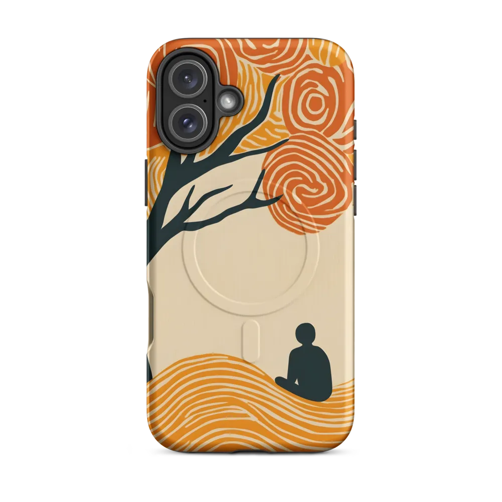 Silent Reflections under Swirling Leaves | Phone Case |  16 Plus | MagSafe® Tough Case | Matte
