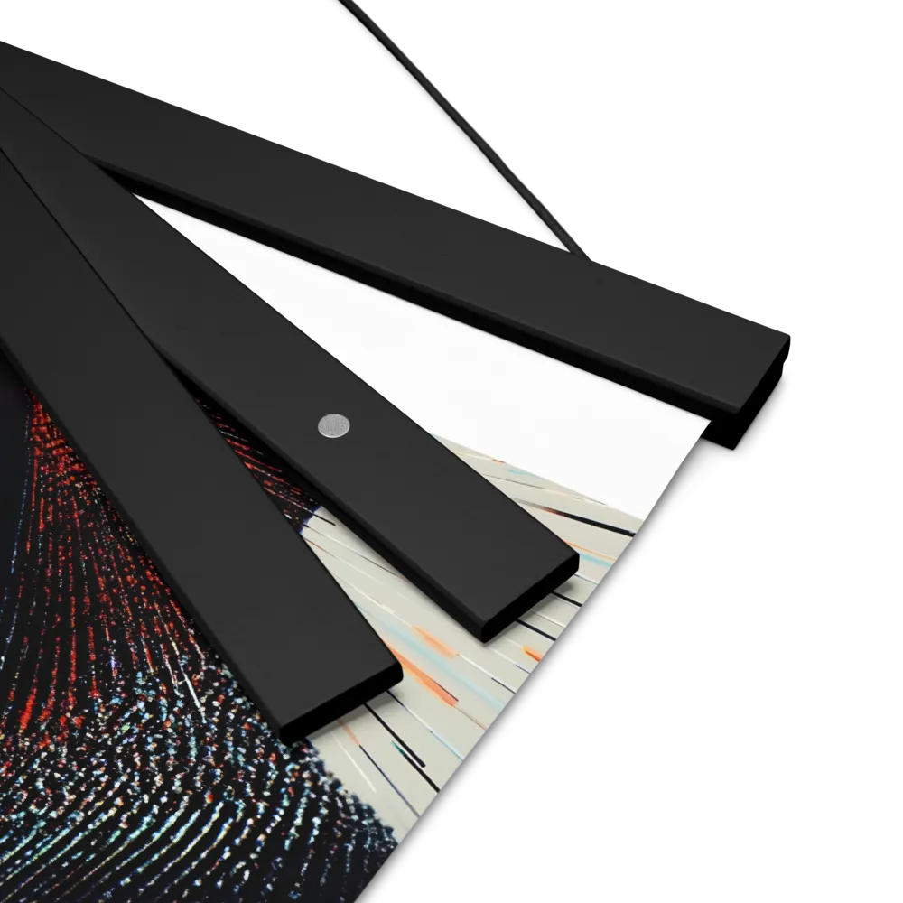 Radiant Reflection: An Abstract Journey of Thought | Poster With Black Wood Hanger | 8″×10″