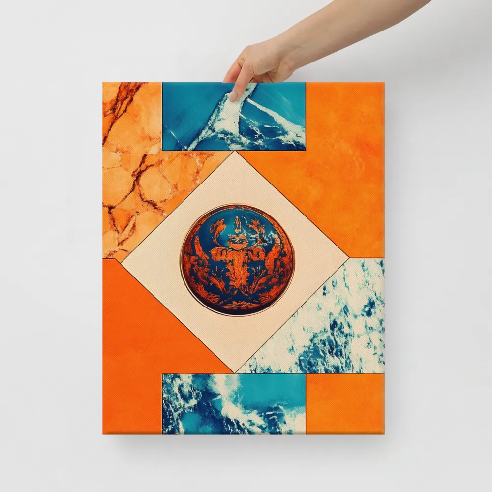 Harmonious Encounters: Abstract Geometry | Canvas | 16″×20″