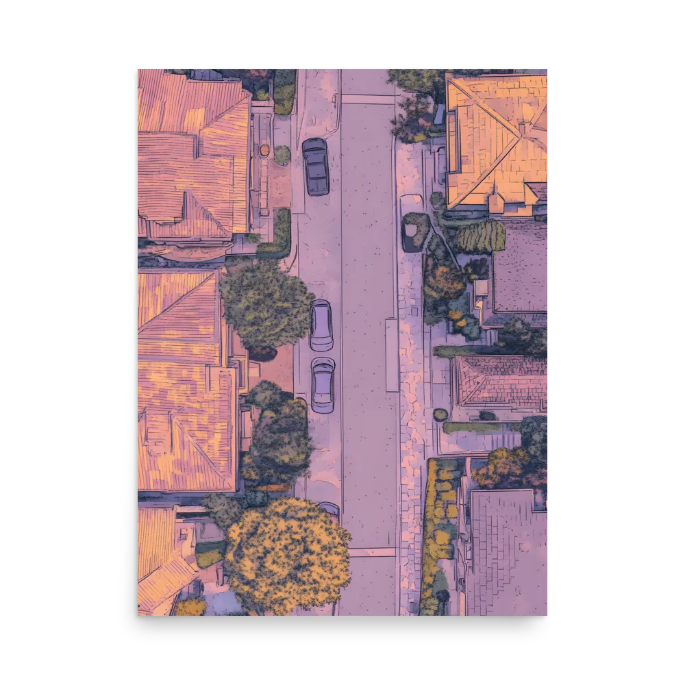 Aerial Serenity: Suburban Oasis | Poster | 18″×24″