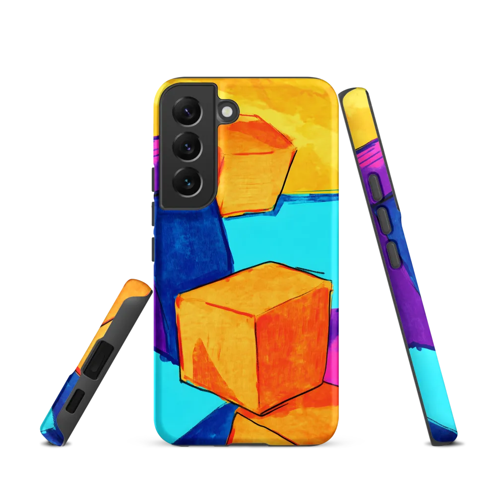 Playful Cubes in Vibrant Harmony | Phone Case |  S22 | Tough Case | Matte