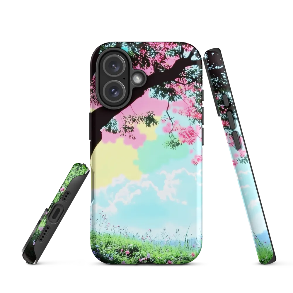 Pastel Dreams: A Surreal Tree Landscape | Phone Case |  16 | Tough Case | Matte