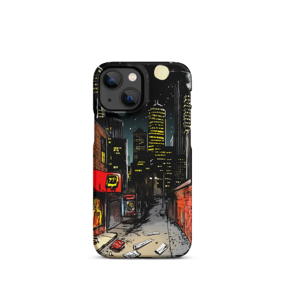 Nocturnal Cityscape: The Hidden Alley | Phone Case |  13 Mini | Snap Case | Matte