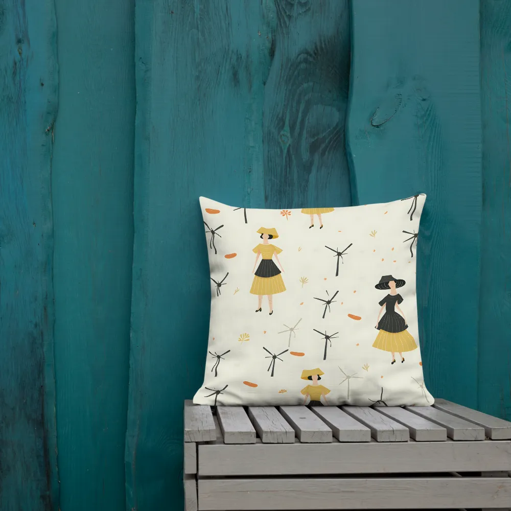 Whimsical Windmill Fashion | Pillow | 18″×18″