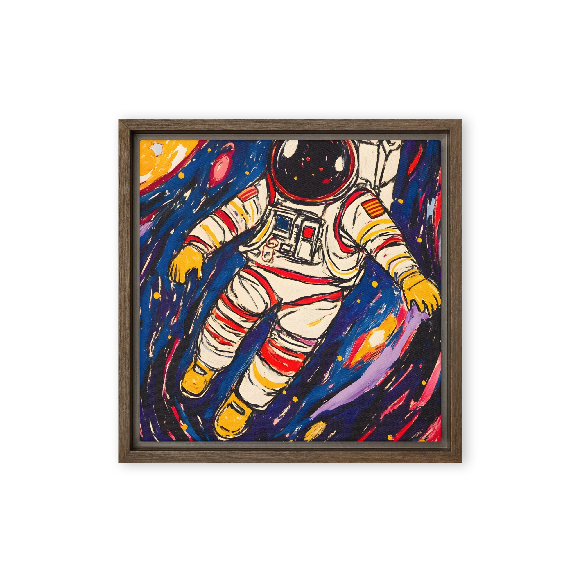 Cosmic Explorer 
 Canvas with Brown Frame