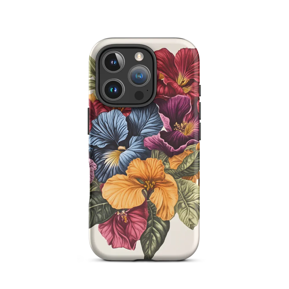 Floral Symphony in Color | Phone Case |  16 Pro | Tough Case | Matte