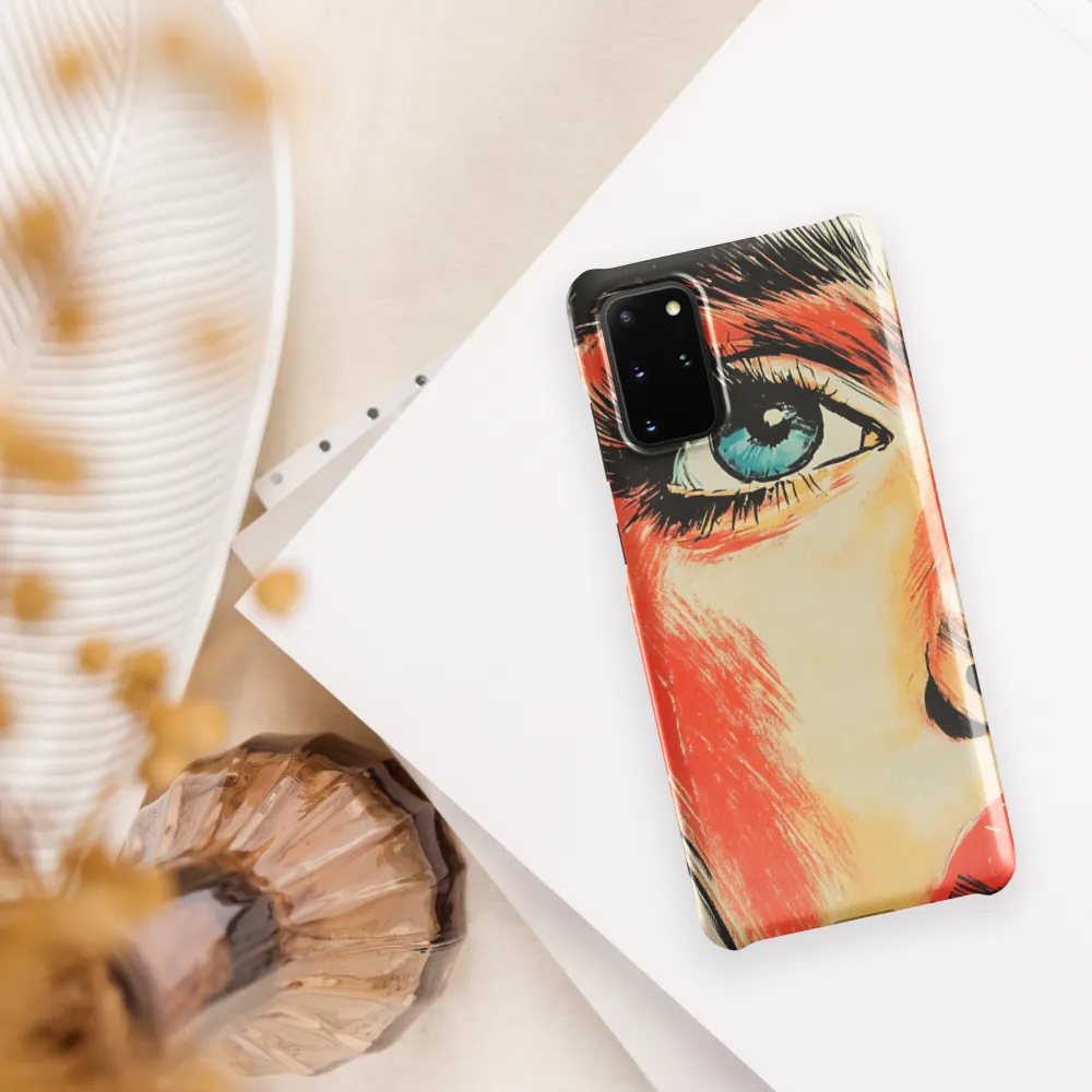Intense Gaze: A Pop Art Portrait | Phone Case |  S20 Plus | Snap Case | Glossy
