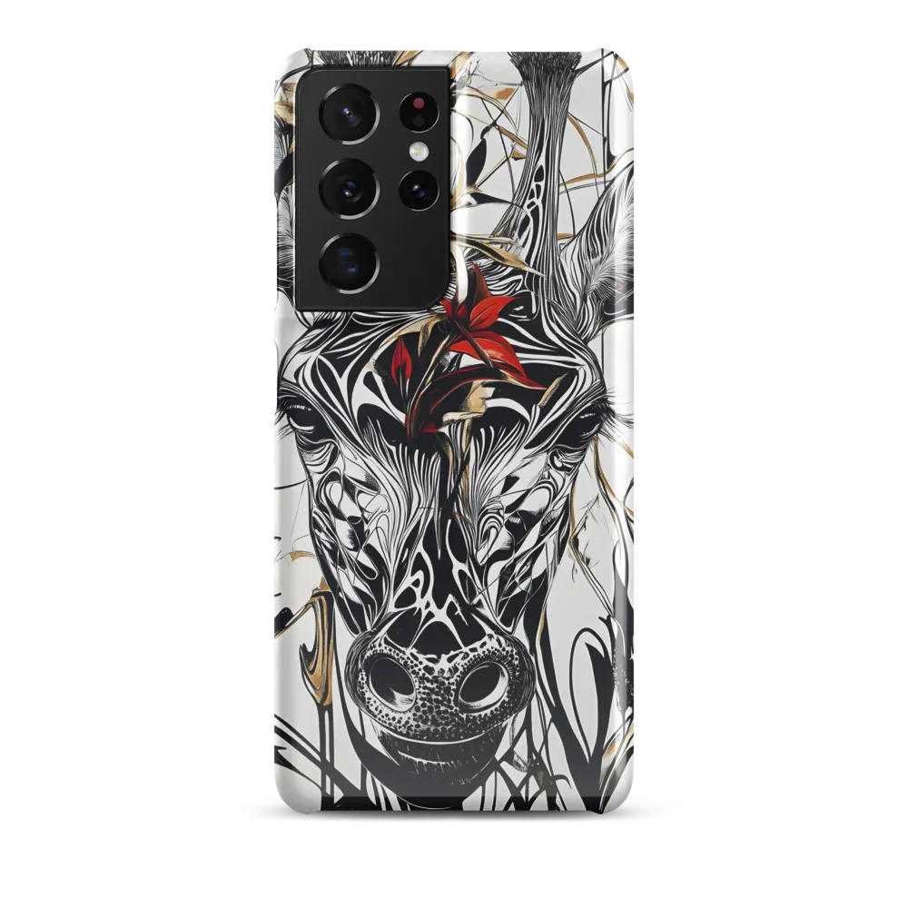 Floral Elegance: The Giraffe's Portrait