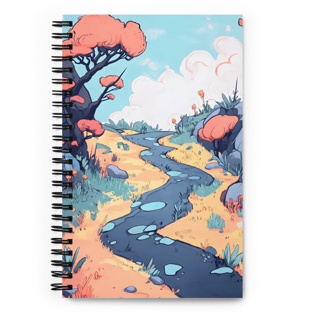 Whimsical Pathway through Enchanted Hills | Spiral Notebook