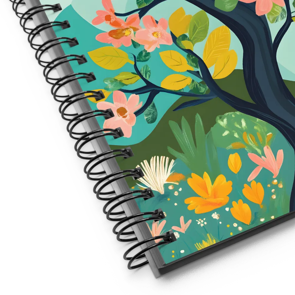 Spring Blossoms: A Serene Encounter | Spiral Notebook