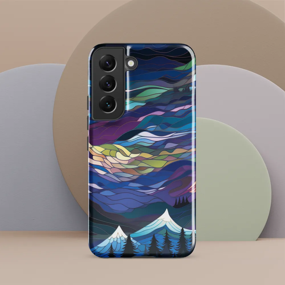 Twilight Peaks: An Abstract Mountain Landscape