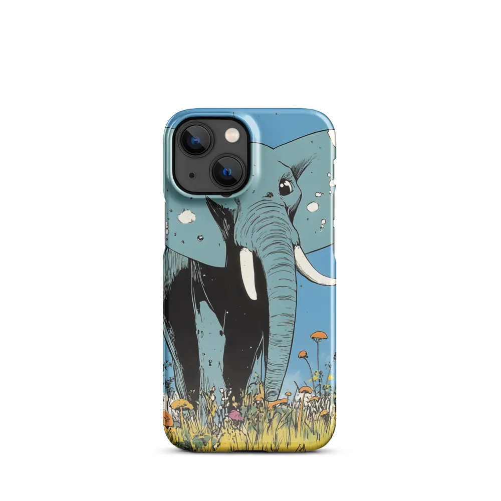 Whimsical Blue Elephant in Bloom