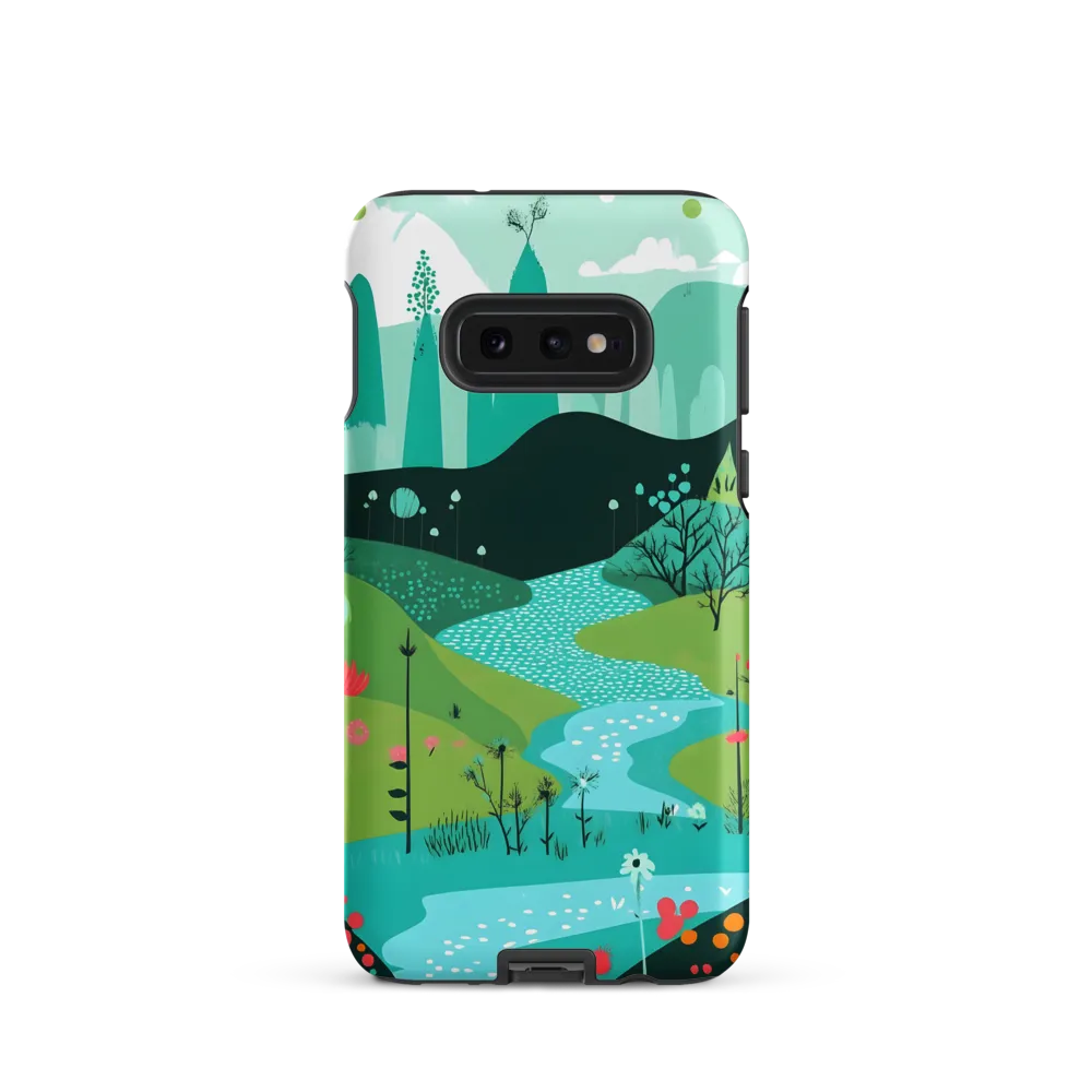 Whimsical River in a Lush Landscape