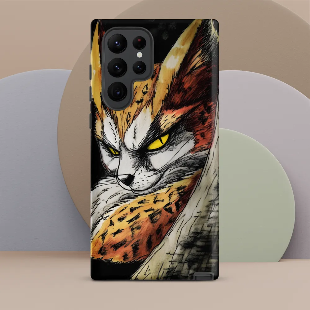 Fierce Gaze of the Wild Cat