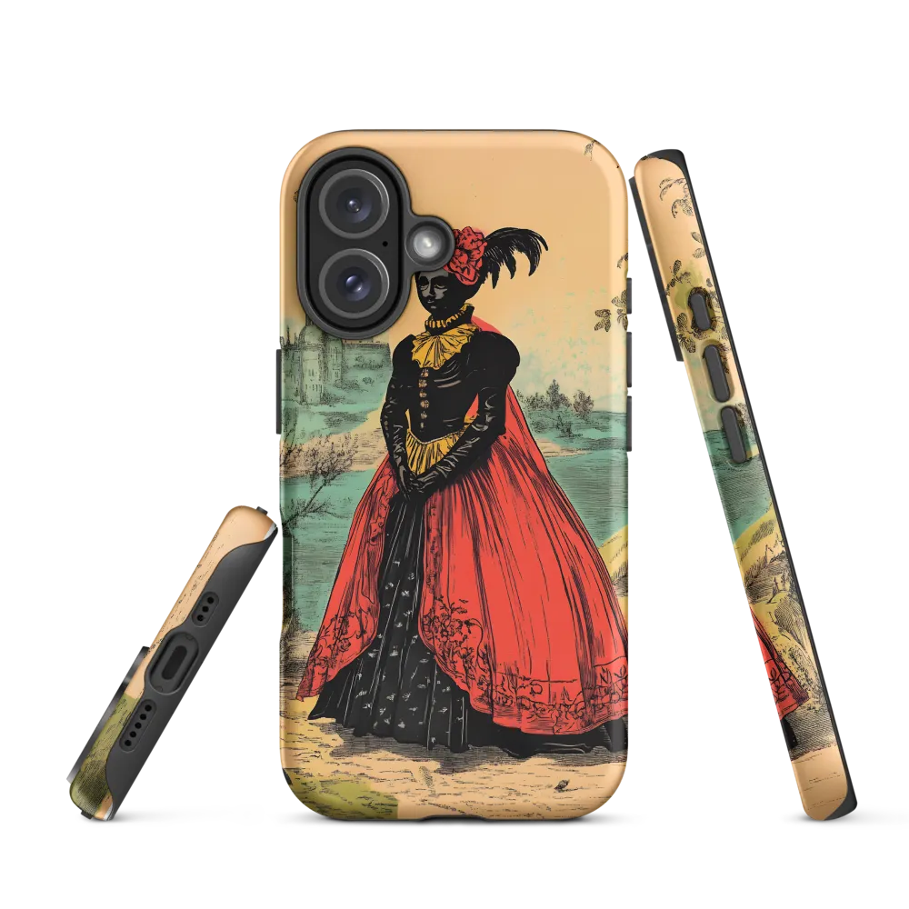 Elegance in Red and Gold | Phone Case