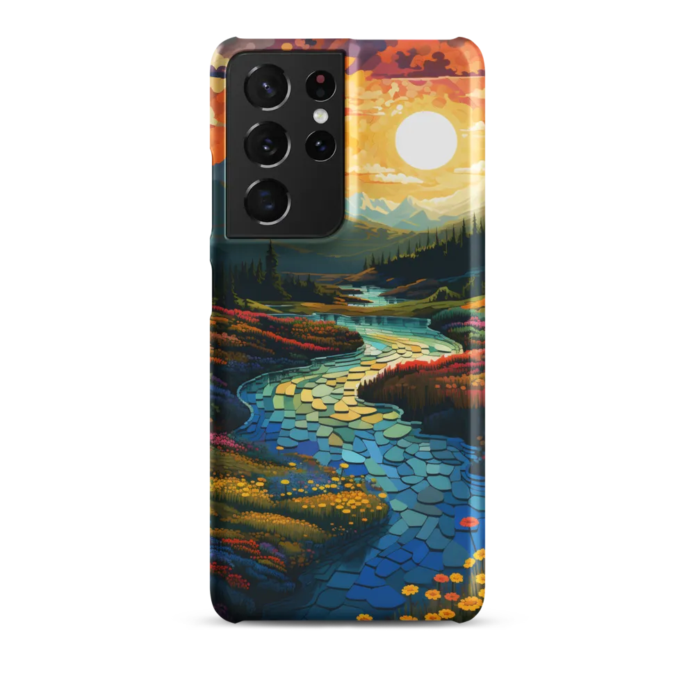 Serenity in Sunset: A Winding River's Embrace | Phone Case |  S21 Ultra | Snap Case | Matte