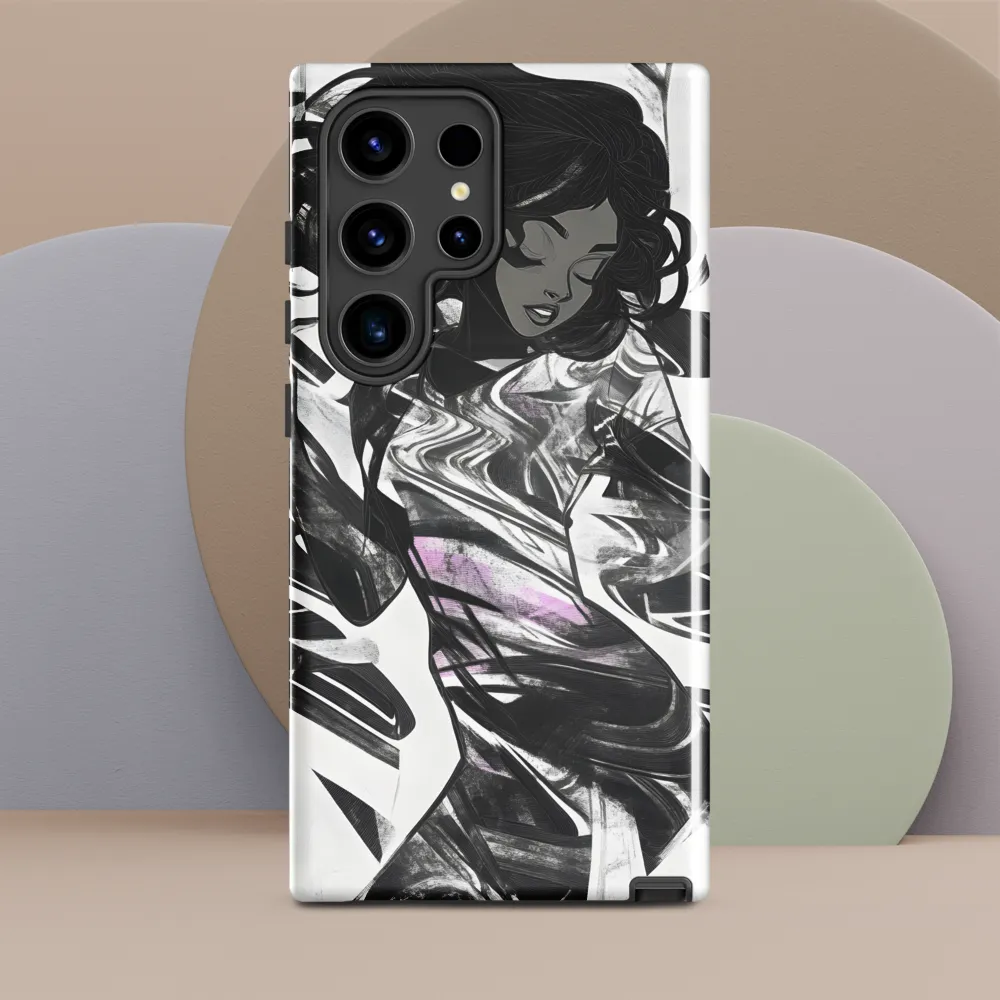 Fluid Grace: The Dance of Shadows | Phone Case |  S24 Ultra | Tough Case | Glossy