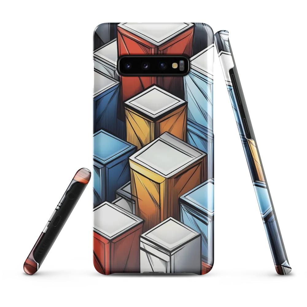 Geometry of Colorful Containers | Phone Case |  S10 Plus | Snap Case | Glossy