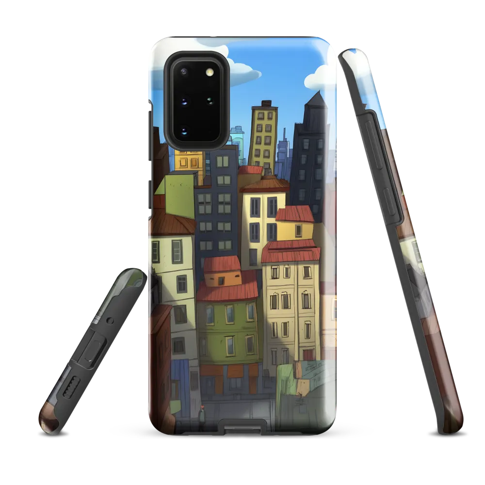 Urban Symphony: A Colorful Cityscape | Phone Case |  S20 Plus | Tough Case | Glossy