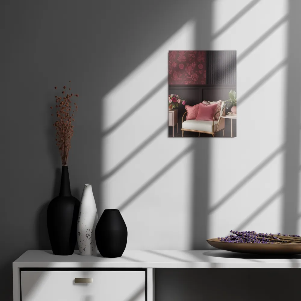 Elegance in Contrast: A Modern Interior Design | Metal Print | 11″×14″