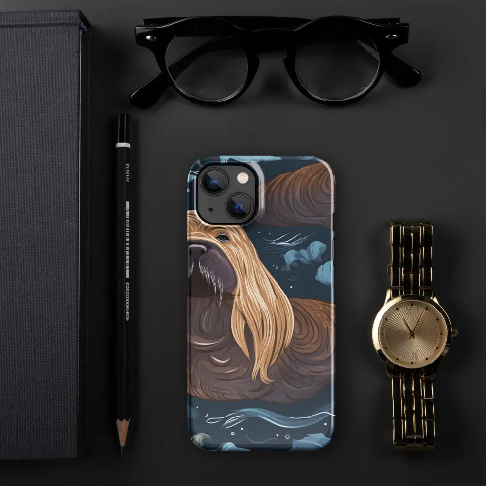 Whimsical Walruses in Deep Blue