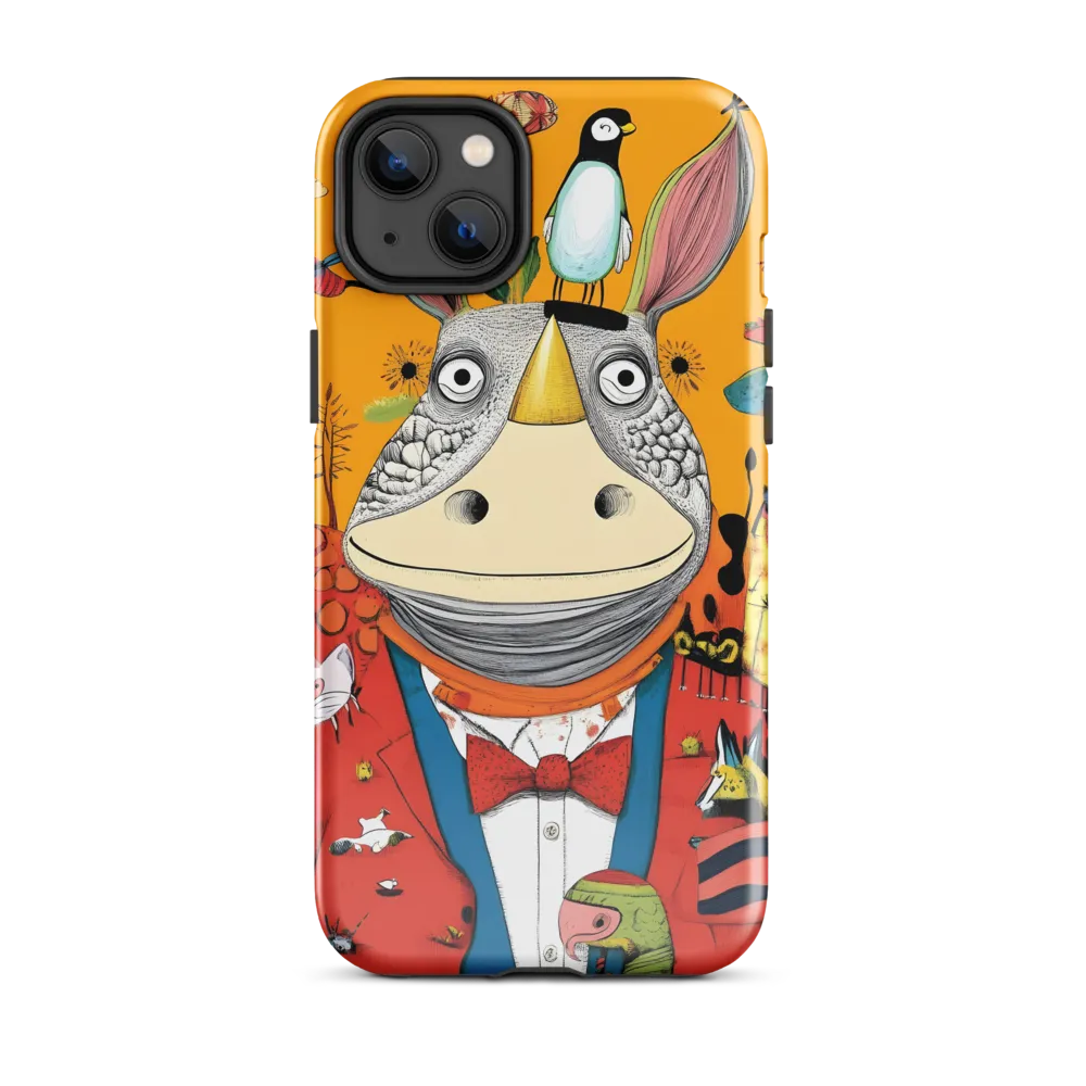 Whimsical Rhinoceros: A Playful Encounter