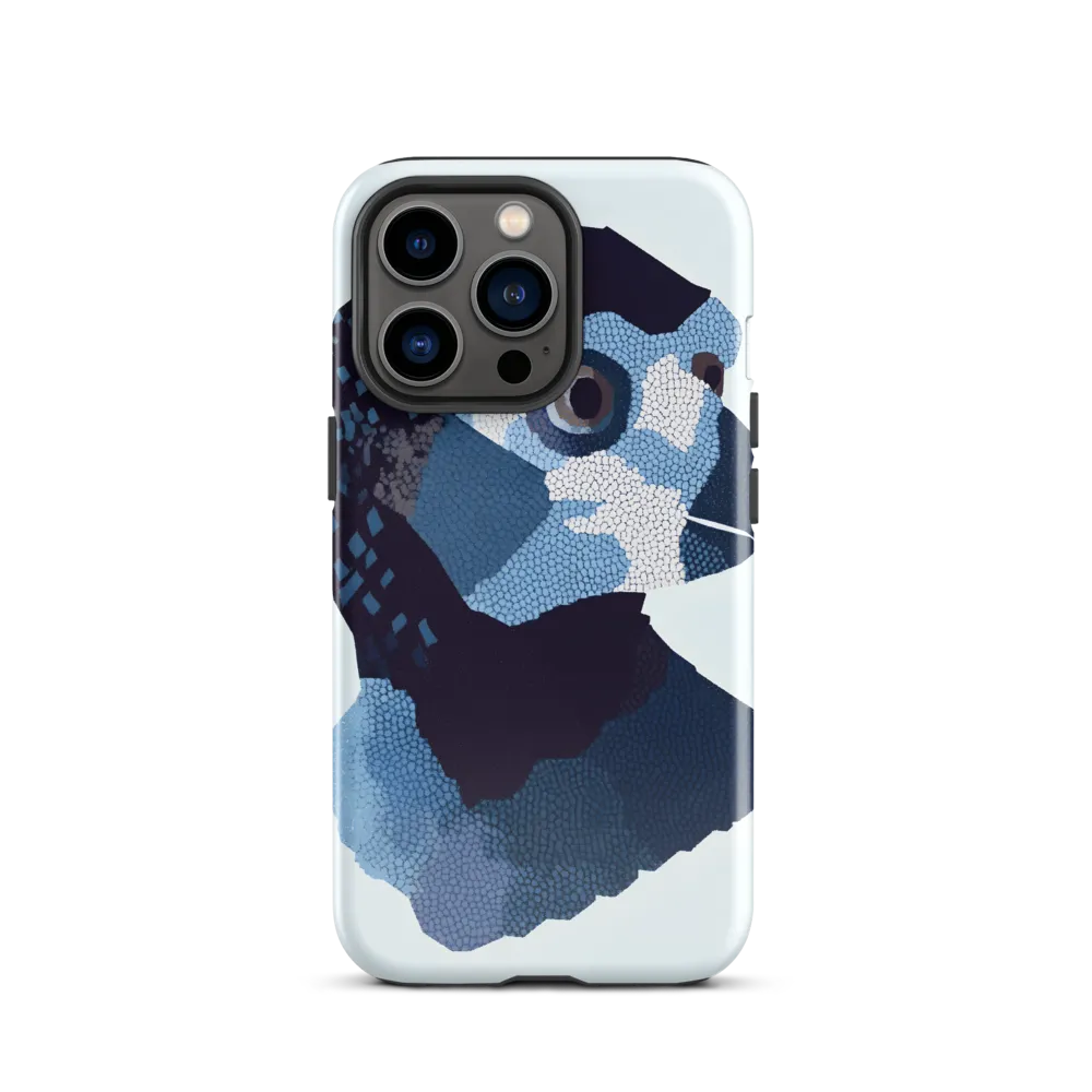 Abstract Avian Portrait in Blue