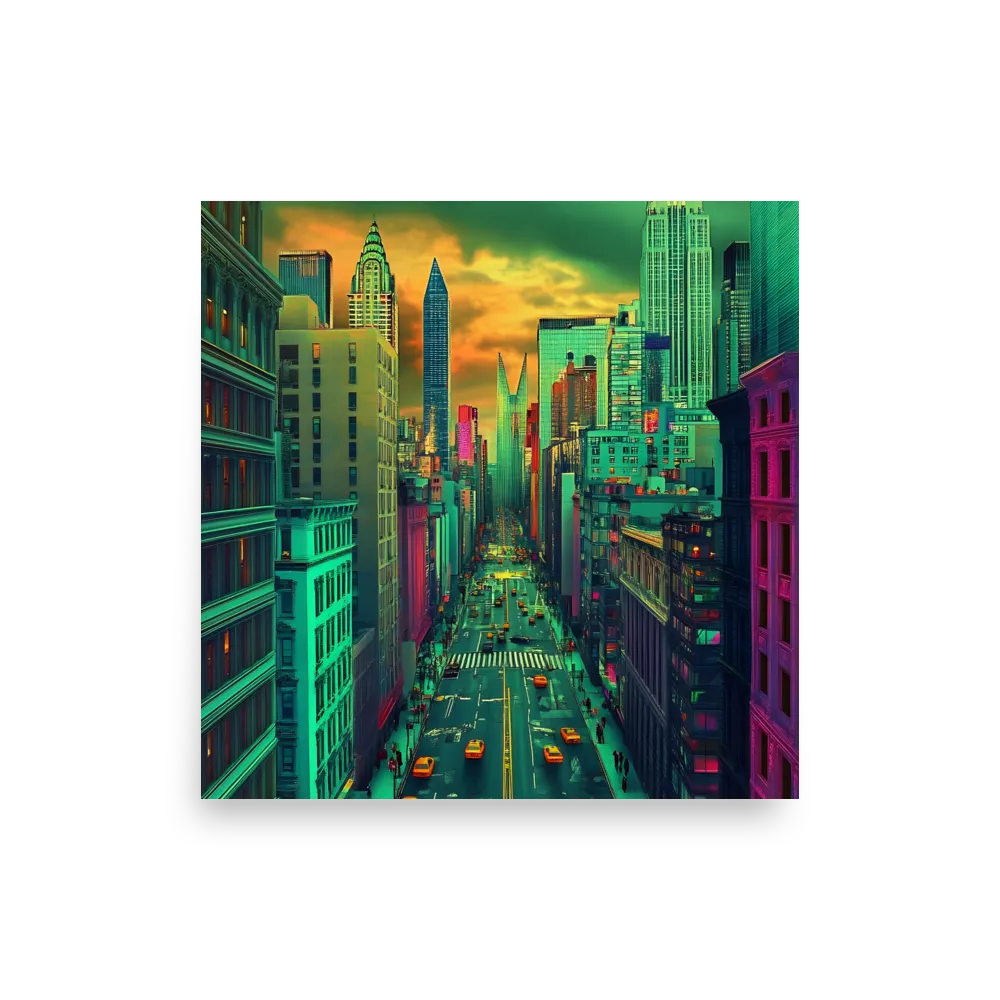 Urban Surrealism: Neon Dreams | Poster | 10″×10″