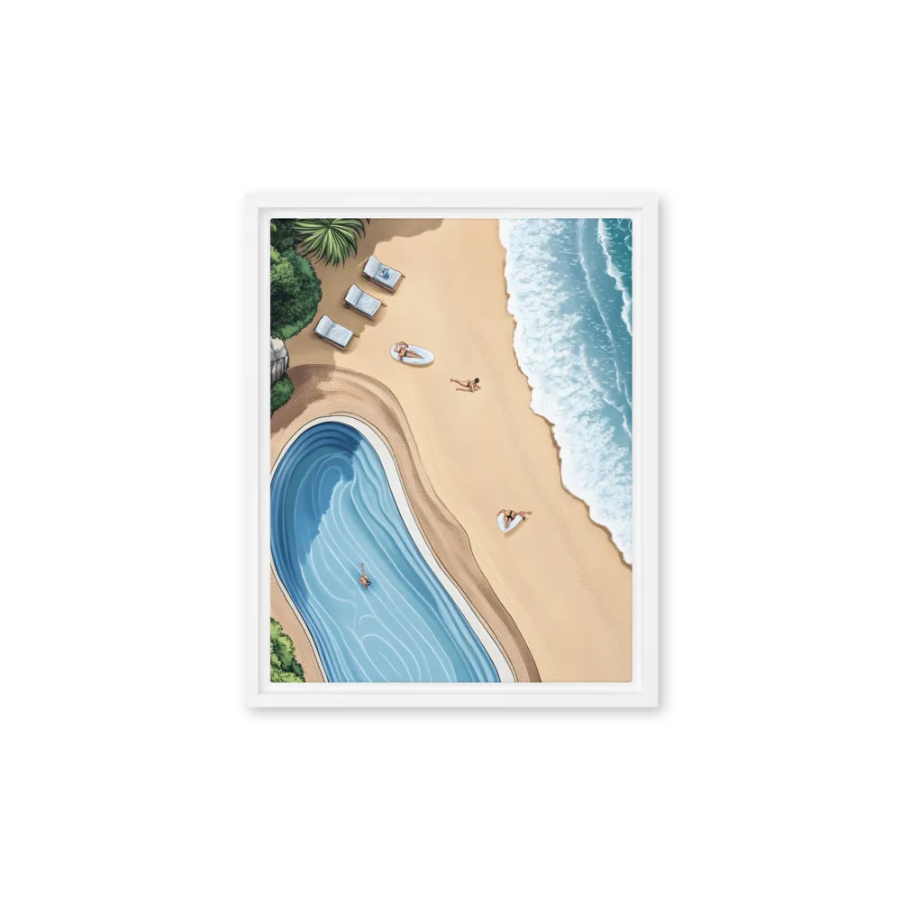Serenity by the Shore | Canvas with White Frame | 11″×14″