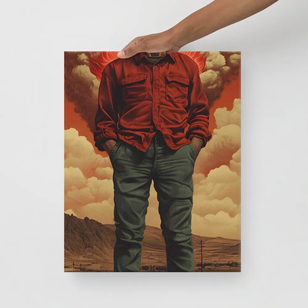 Defiant Spirit in a Surreal Landscape | Canvas | 16″×20″