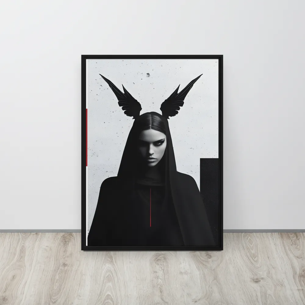 Whispers of Darkness | Canvas with Black Frame | 20″×28″