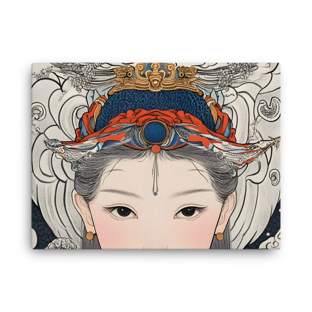 Serenity in Myth: A Traditional Portrait | Thin Canvas | 18″×24″
