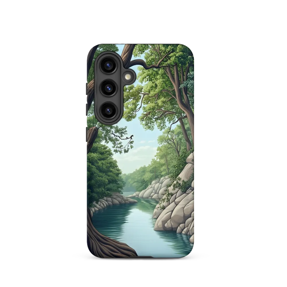 Tranquil Reflections: A Serene River Landscape