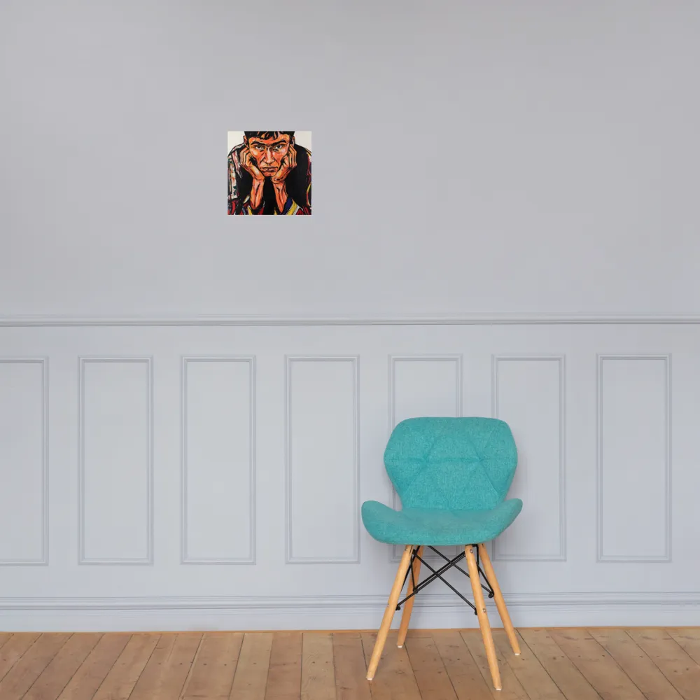 Contemplative Intensity: An Expressionist Portrait