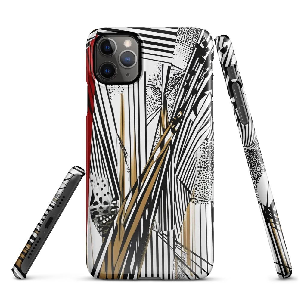 Dynamic Stripes: An Abstract Journey | Phone Case |  11 Pro Max | Snap Case | Glossy