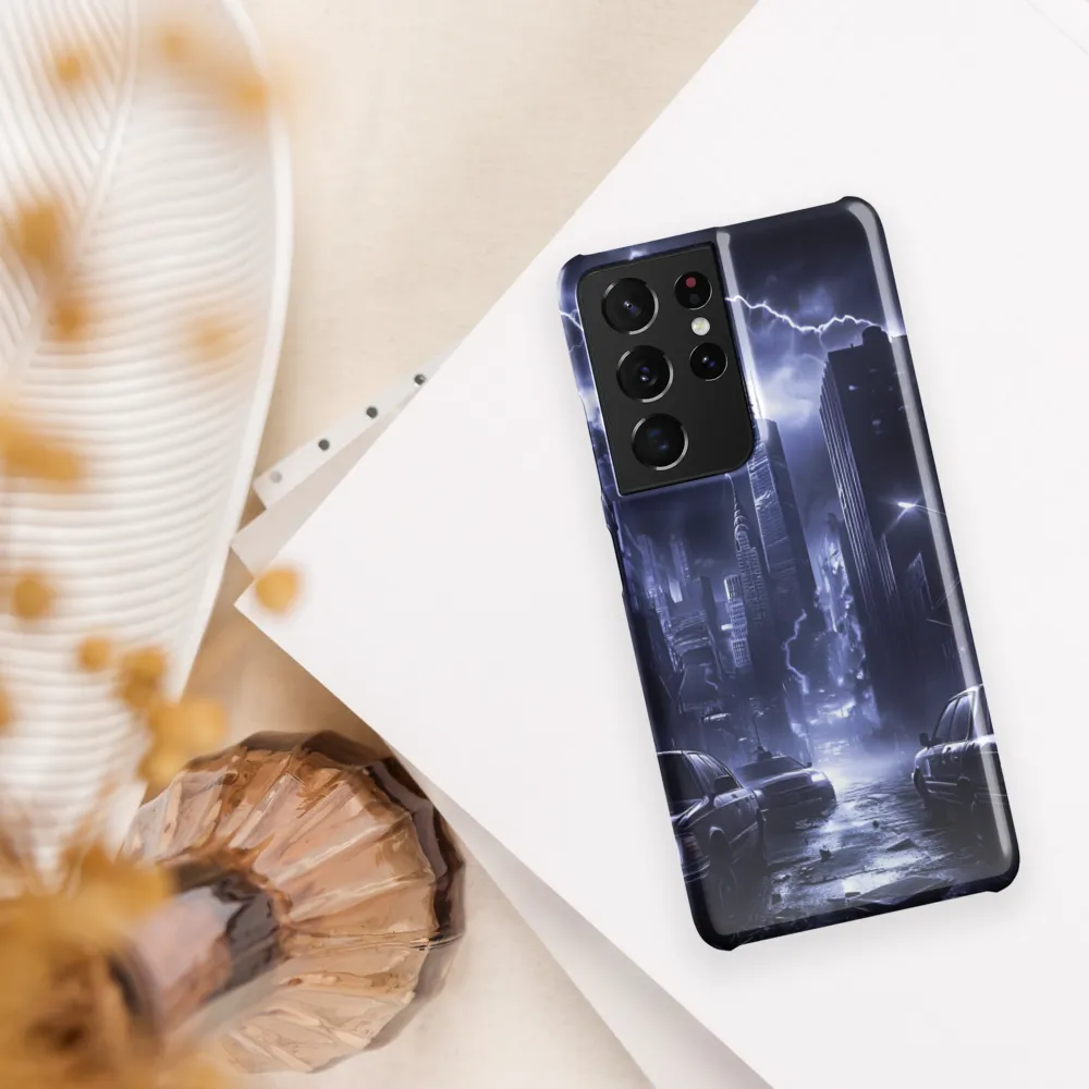 Stormy Cityscape: Shadows of the Night | Phone Case |  S21 Ultra | Snap Case | Glossy