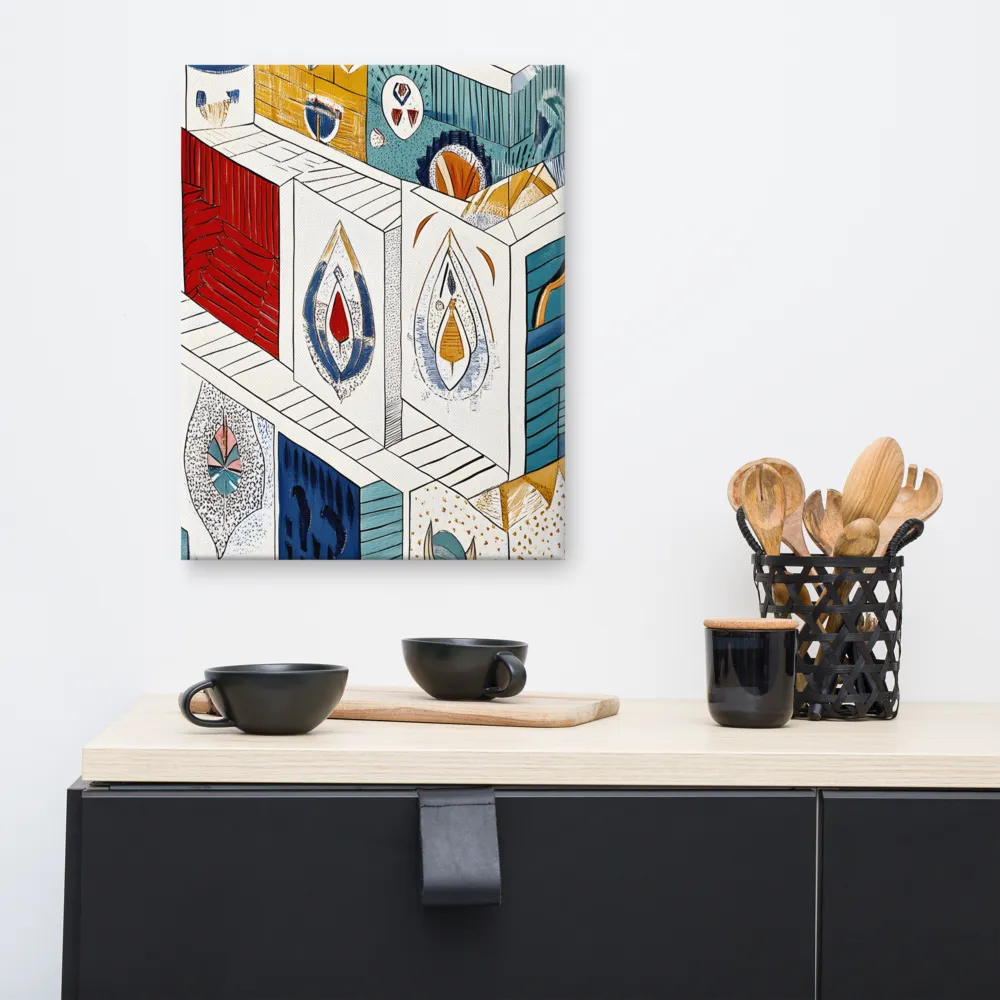 Symphony of Geometric Harmony | Canvas | 16″×20″